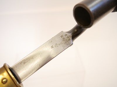Lot 211 - British Martini Henry Pattern 1876 socket bayonet and scabbard
