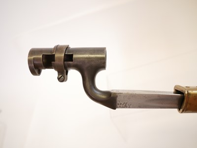 Lot 211 - British Martini Henry Pattern 1876 socket bayonet and scabbard