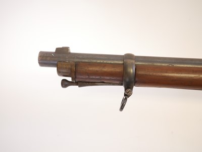 Lot 62 - John Reeves and Co. Monkey Tail percussion capping breech loading short rifle