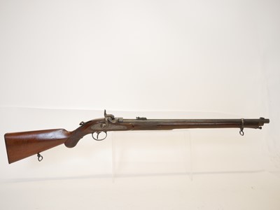 Lot 62 - John Reeves and Co. Monkey Tail percussion capping breech loading short rifle