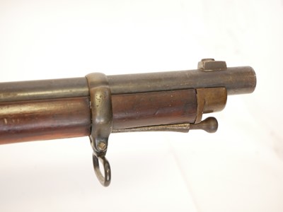 Lot 62 - John Reeves and Co. Monkey Tail percussion capping breech loading short rifle