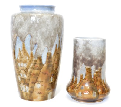 Lot 35 - Two Cobridge Stoneware vases
