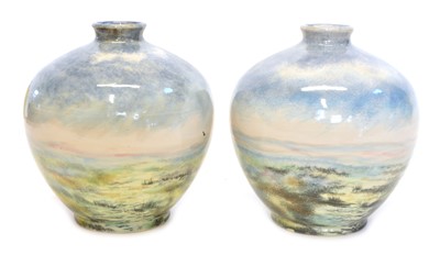 Lot 38 - Two limited edition Ashley Jackson Collection Cobridge Stoneware vases