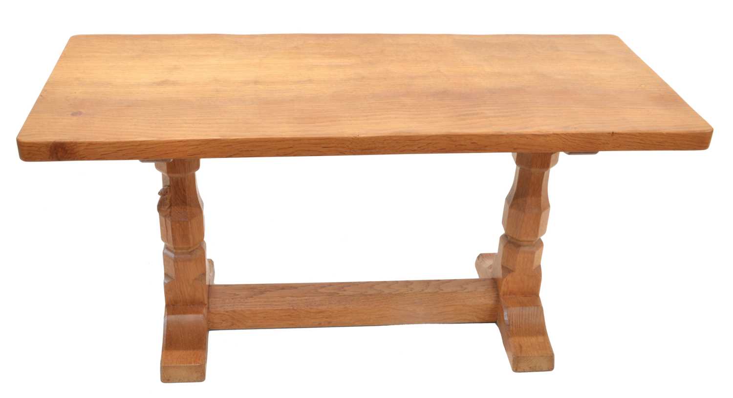 Lot 70 - Mouseman oak 3ft refectory coffee table