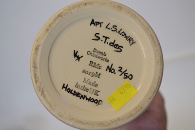 Lot 32 - Dennis Chinaworks limited edition vase after L.S. Lowry painting 'Salford Street Scene'