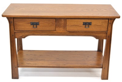 Lot 74 - Arts & Crafts style oak hall table by 'Sherry'