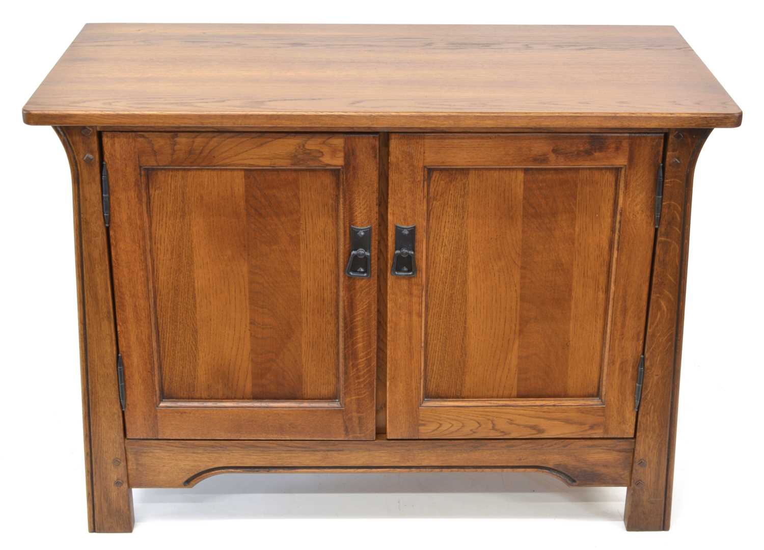 Lot 73 - Arts & Crafts style oak side cabinet by 'Sherry'
