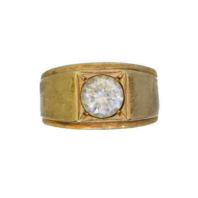 Lot 78 - A 9ct gold cubic zirconia single stone ring