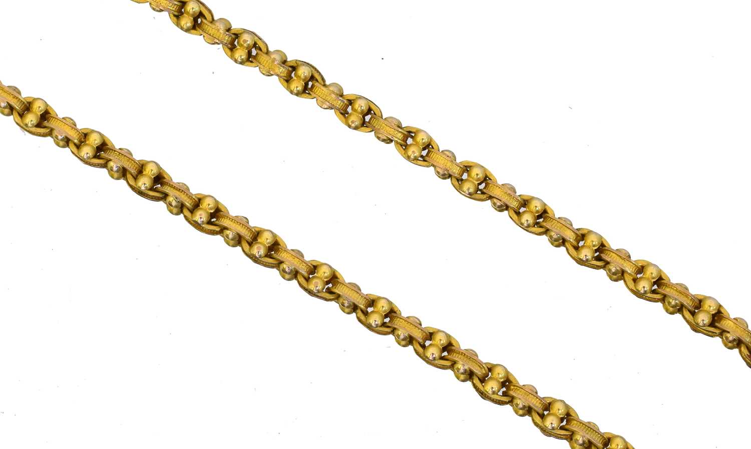 Lot 76 - A late Victorian chain necklace