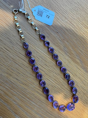Lot 72 - An amethyst rivière necklace