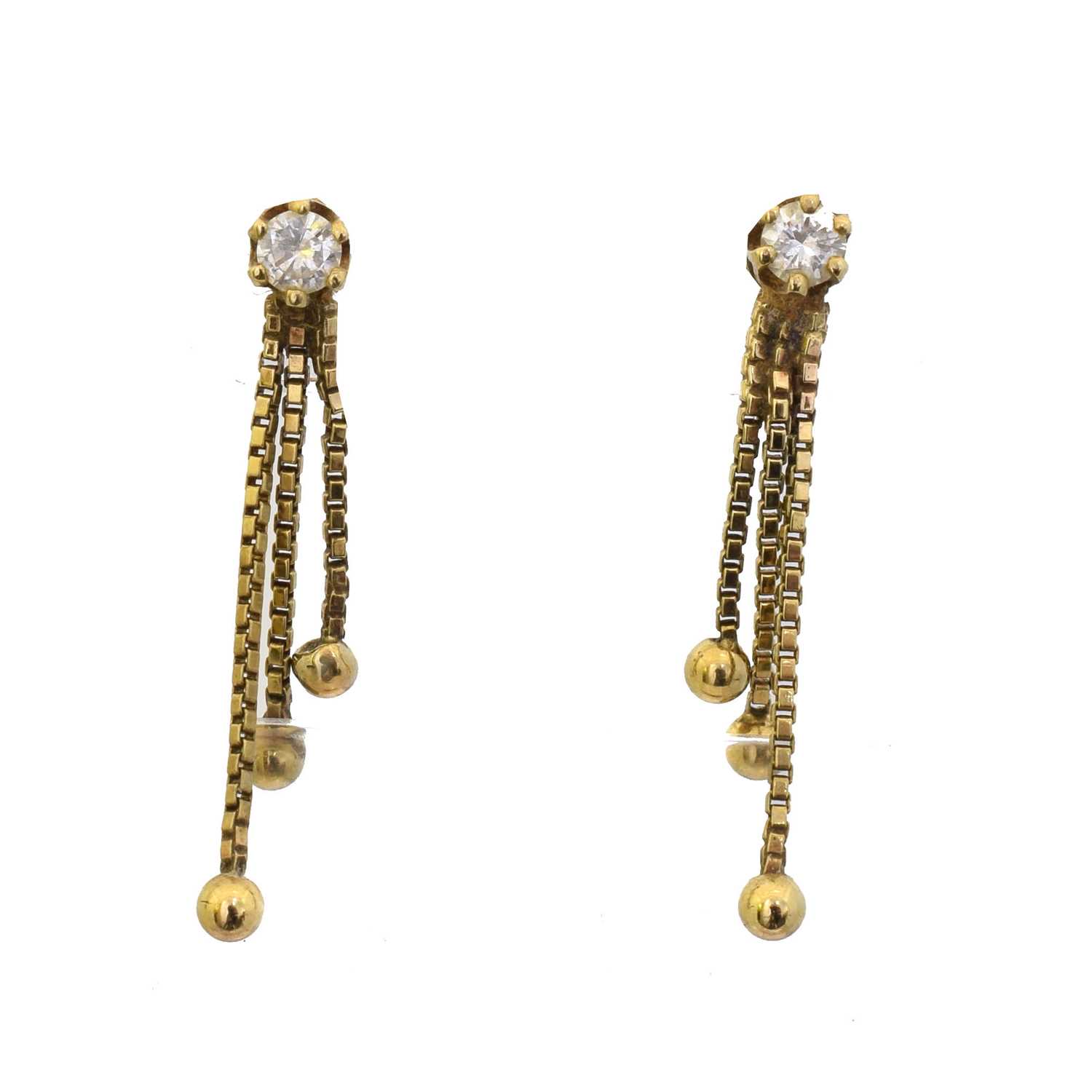 Lot 20 - A pair of paste earrings