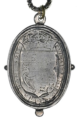 Lot 76 - A 17th century silver Royalist Badge for Charles I.