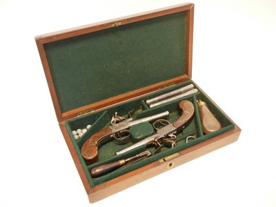 Lot 1 - Pair of Flintlock pistols by Stanton