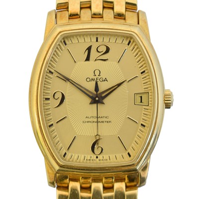 Lot 216 - An 18ct gold Omega De Ville Prestige automatic wristwatch
