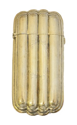 Lot 83 - A Victorian silver gilt cigar case