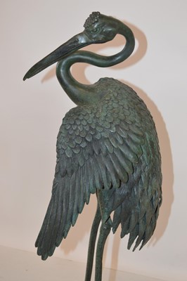 Lot 62 - Japanese bronze figure of a crane