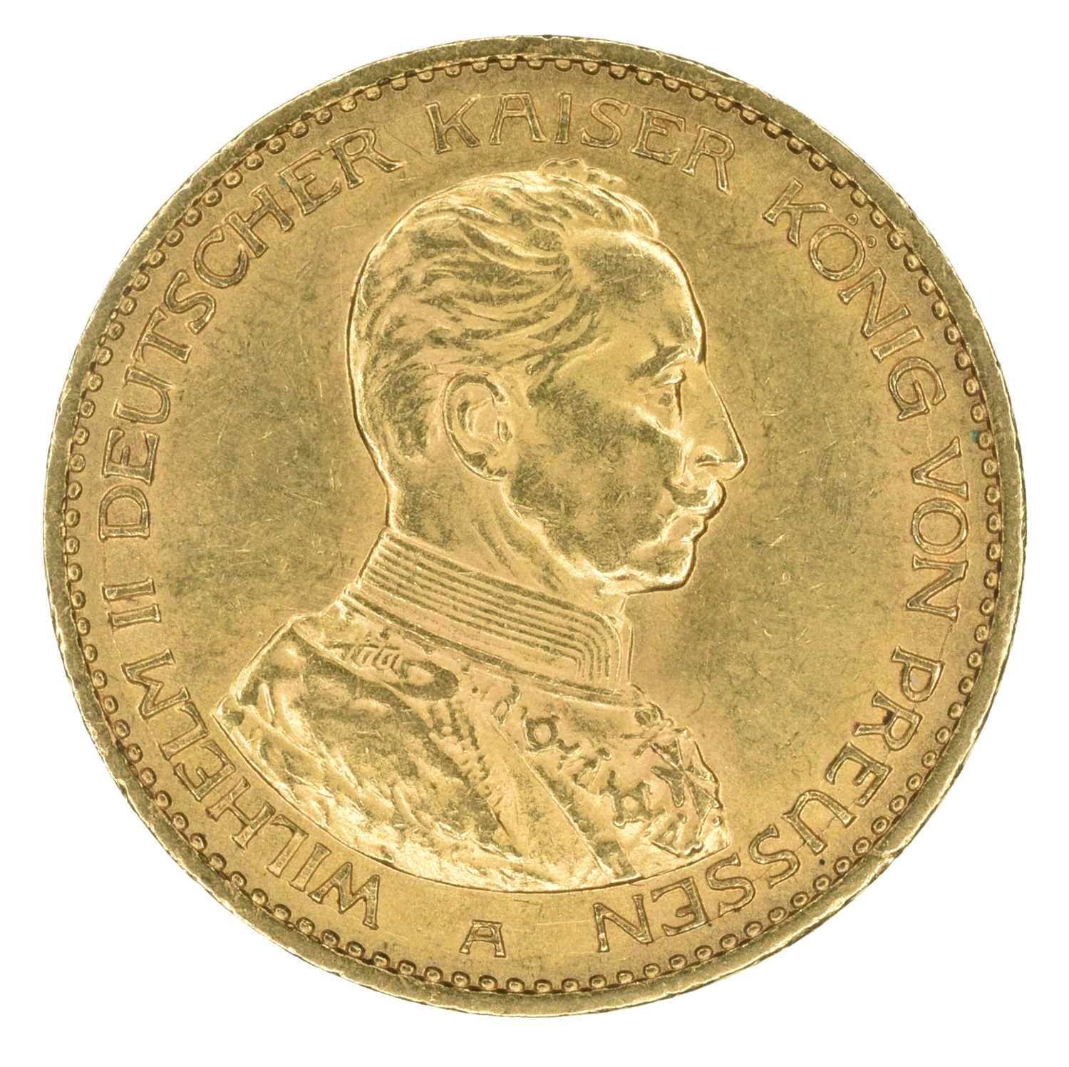 Lot 46 - German States, Prussia, Wilhelm II (1888-1918), 20 (Twenty) Mark, 1913, gold coin.