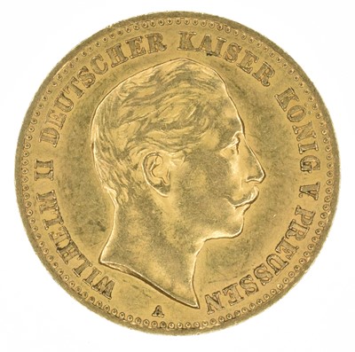 Lot 47 - German States, Prussia, Wilhelm II (1888-1918), 10 (Ten) Mark, 1893, gold coin.