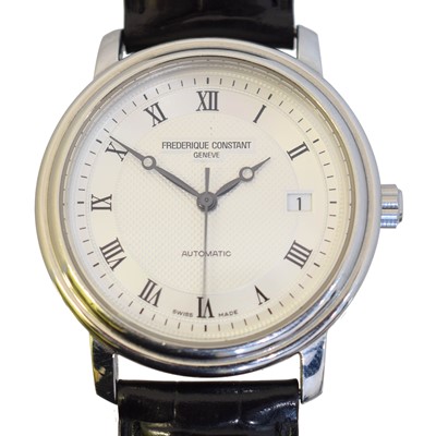 Lot 197 - A stainless steel Frederique Constant automatic wristwatch