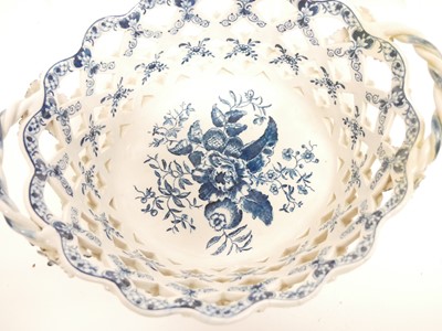 Lot 170 - Worcester basket and a lobed bowl