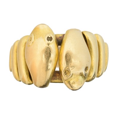 Lot 116 - A late Victorian 18ct gold snake ring