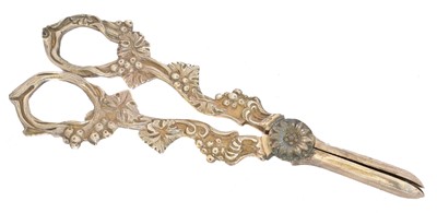 Lot 103 - A pair of Elizabeth II silver grape scissors