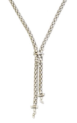Lot 66 - An 18ct gold diamond lariat necklace by Fope