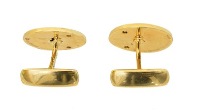 Lot 182 - A pair of 18ct gold diamond 'Talisman' cufflinks by De Beers