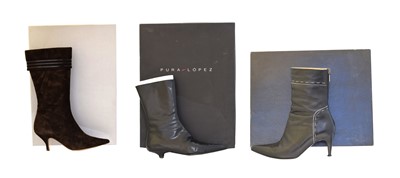 Lot 32 - Three pairs of designer heeled ankle boots
