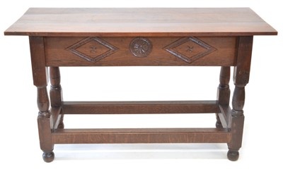 Lot 381 - 19th Century and Later Oak Side Table