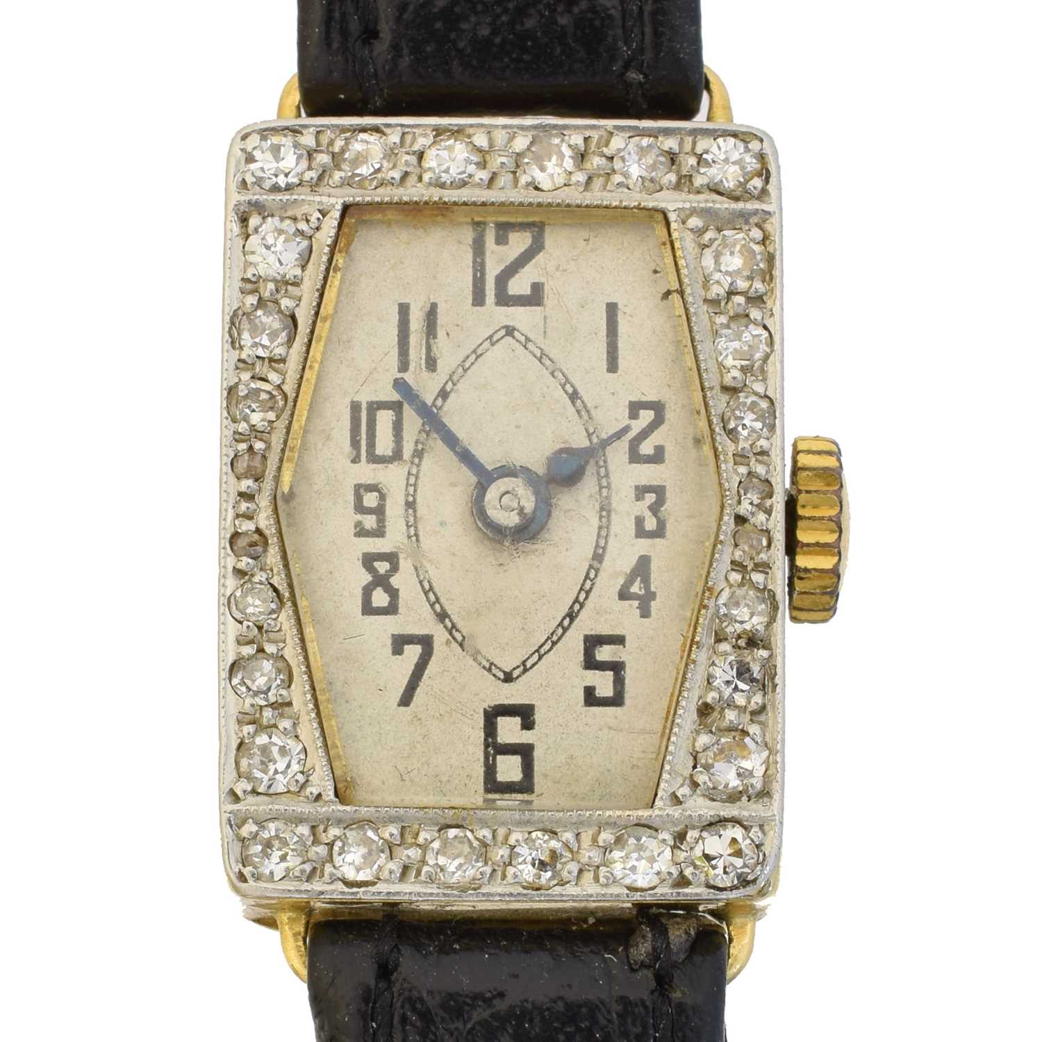 Lot An early 20th century diamond-set cocktail watch by Rotary