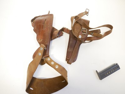 Lot 360 - H&K P7 M8 pistol magazine with inert ammunition and holsters