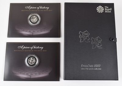 Lot 35 - The Royal Mint London 2012 Silver 50p Sports collection.