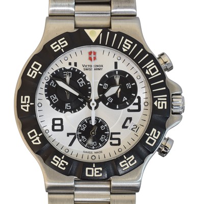 Lot 233 - A steel Victorinox Swiss Army Summit XLT Chronograph quartz wristwatch