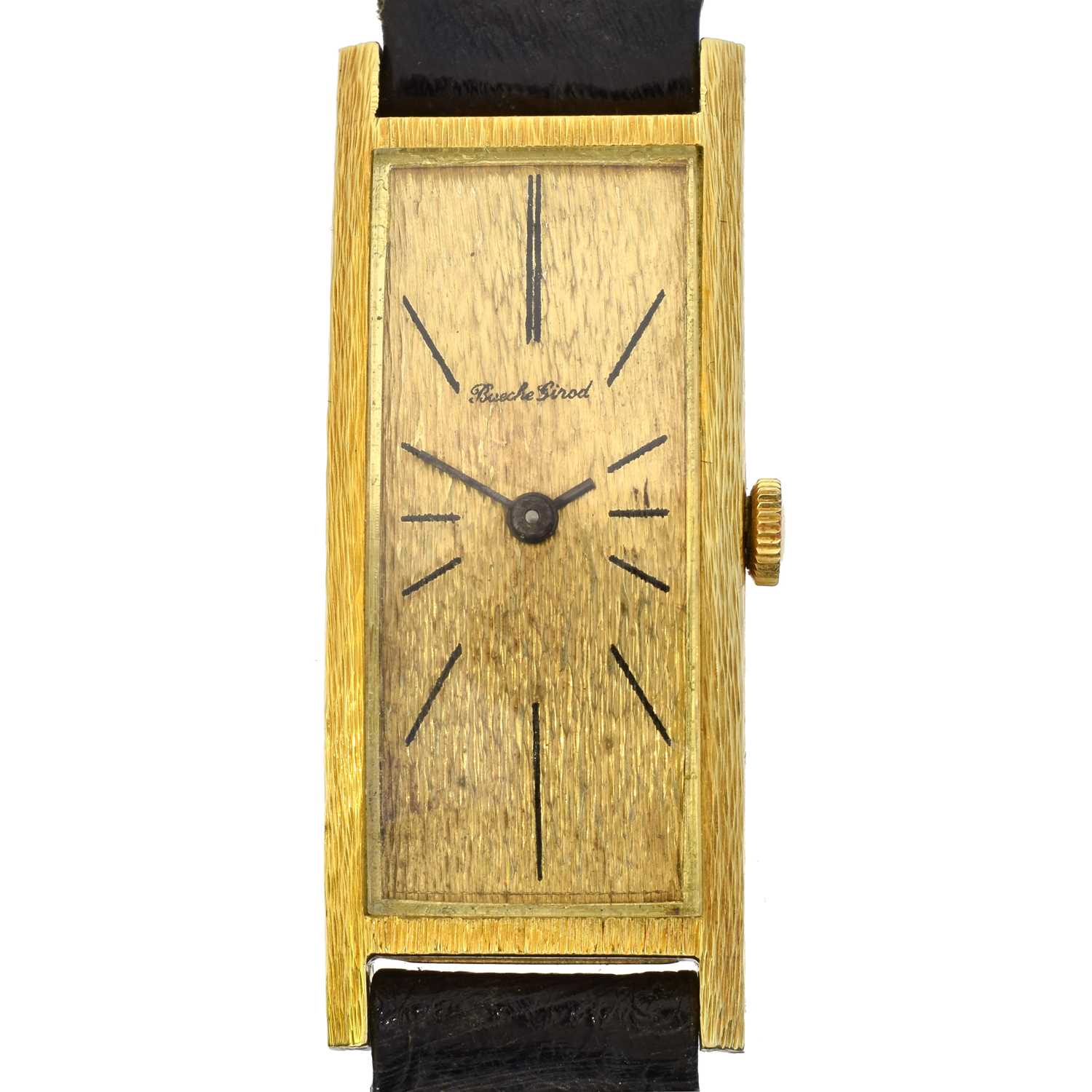 Lot 188 - A 1960s 18ct gold Bueche Girod manual wind wristwatch