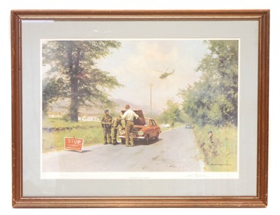 Lot 162 - David Shepherd, Checkpoint at Forkill, signed...