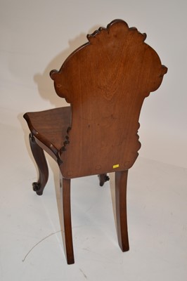Lot Pair of Victorian mahogany hall chairs