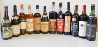 Lot 40 - Assorted Mixed Lot Italian Red Wines Liqueurs and Vin Santo