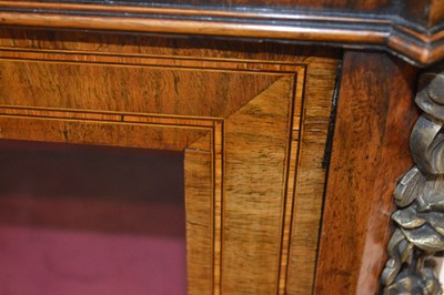 Lot Late 19th century walnut pier cabinet
