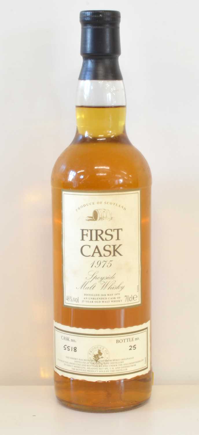 Lot 84 - “First Cask” 1975 Speyside Malt Whisky 27 YO