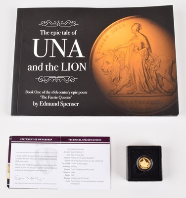 Lot 14 - The 2019 Queen Victoria 200th Anniversary 24 Carat Gold Proof Quarter Sovereign.