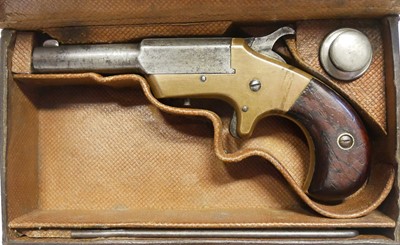 Lot Cased J.M. Marlin 'OK' 30 calibre Derringer...