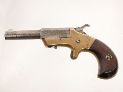 Lot 11 - Cased J.M. Marlin 'OK' 30 calibre Derringer...