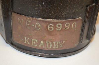 Lot 198 - LNER 3 aspect handlamp and other pieces from Keadby Bridge signal box