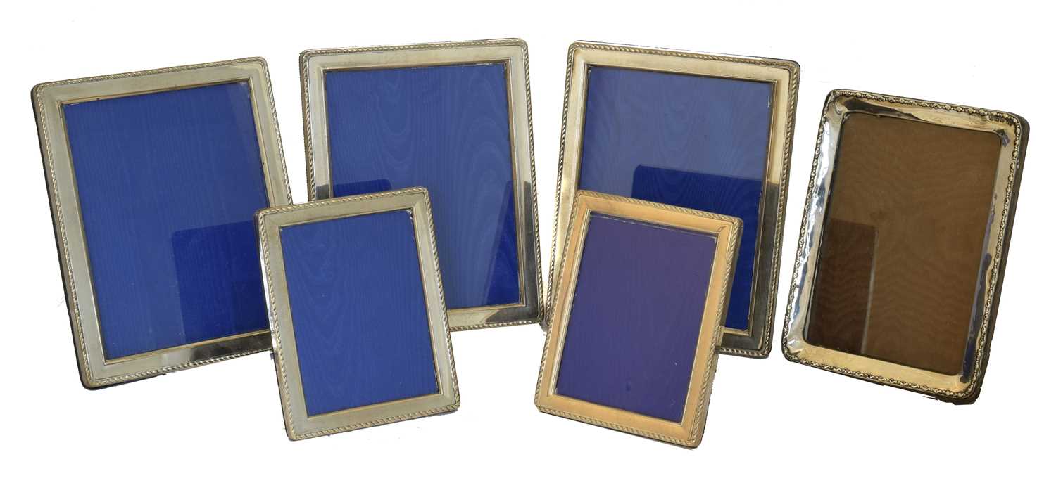 Lot 91 - A selection of silver fronted photo frames