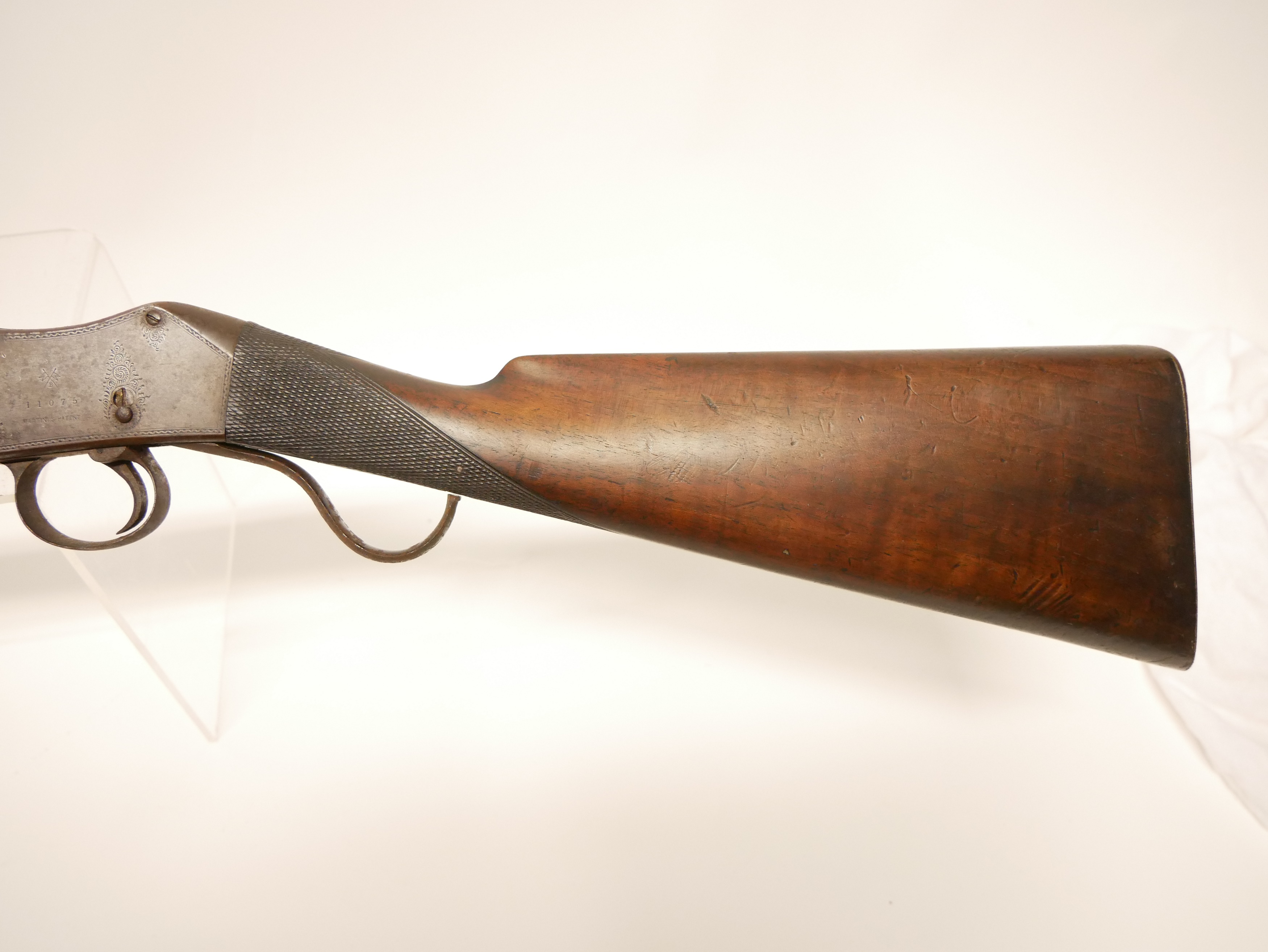 Lot 28 - D. Wales .360 No.5 Martini action rook rifle,