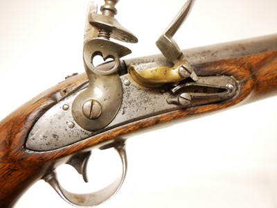 Lot 19 - U.S. Navy model 1836 Flintlock pistol, 8.5inch...