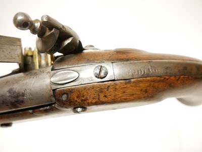 Lot 19 - U.S. Navy model 1836 Flintlock pistol, 8.5inch...