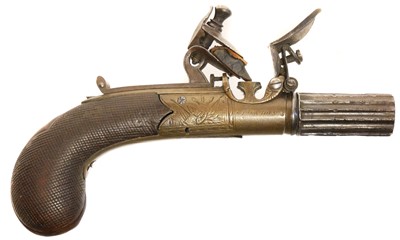 Lot Flintlock pocket pistol by Rawlins of London,...