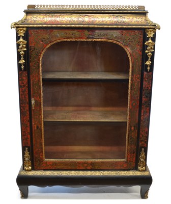 Lot 19th century French ebonised boulle work and ormolu mounted pier cabinet